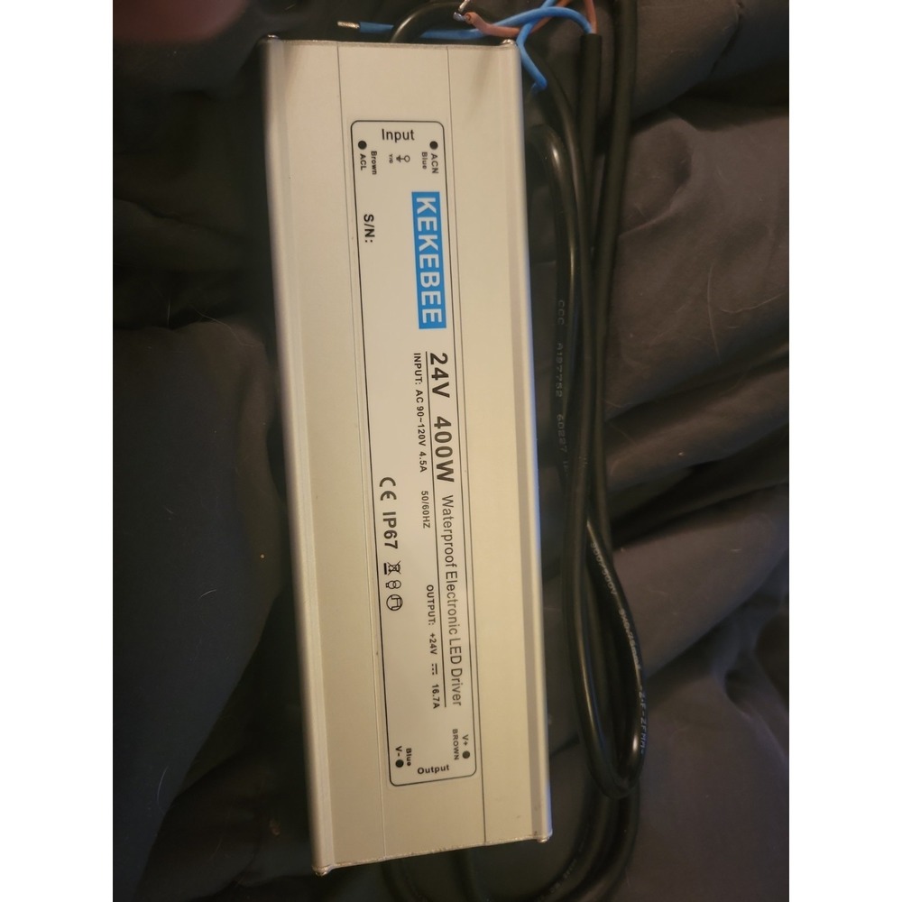 LED Driver 24V 400W DC Low Voltage Transformer, Waterproof IP67 LED Power Supply